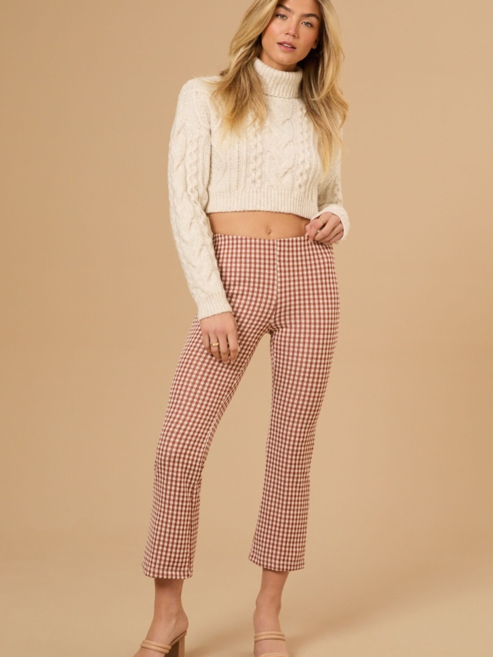 Katie Plaid Flare Pant